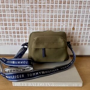 Tommy Hilfiger Olive Green Neoprene Crossbody Bag
